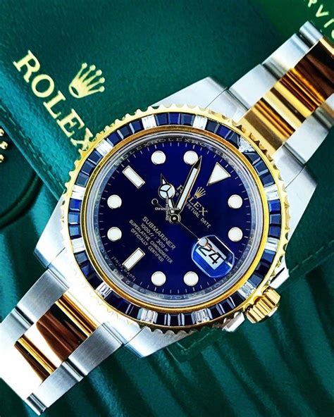 rolex submariner diamond sapphire bezel